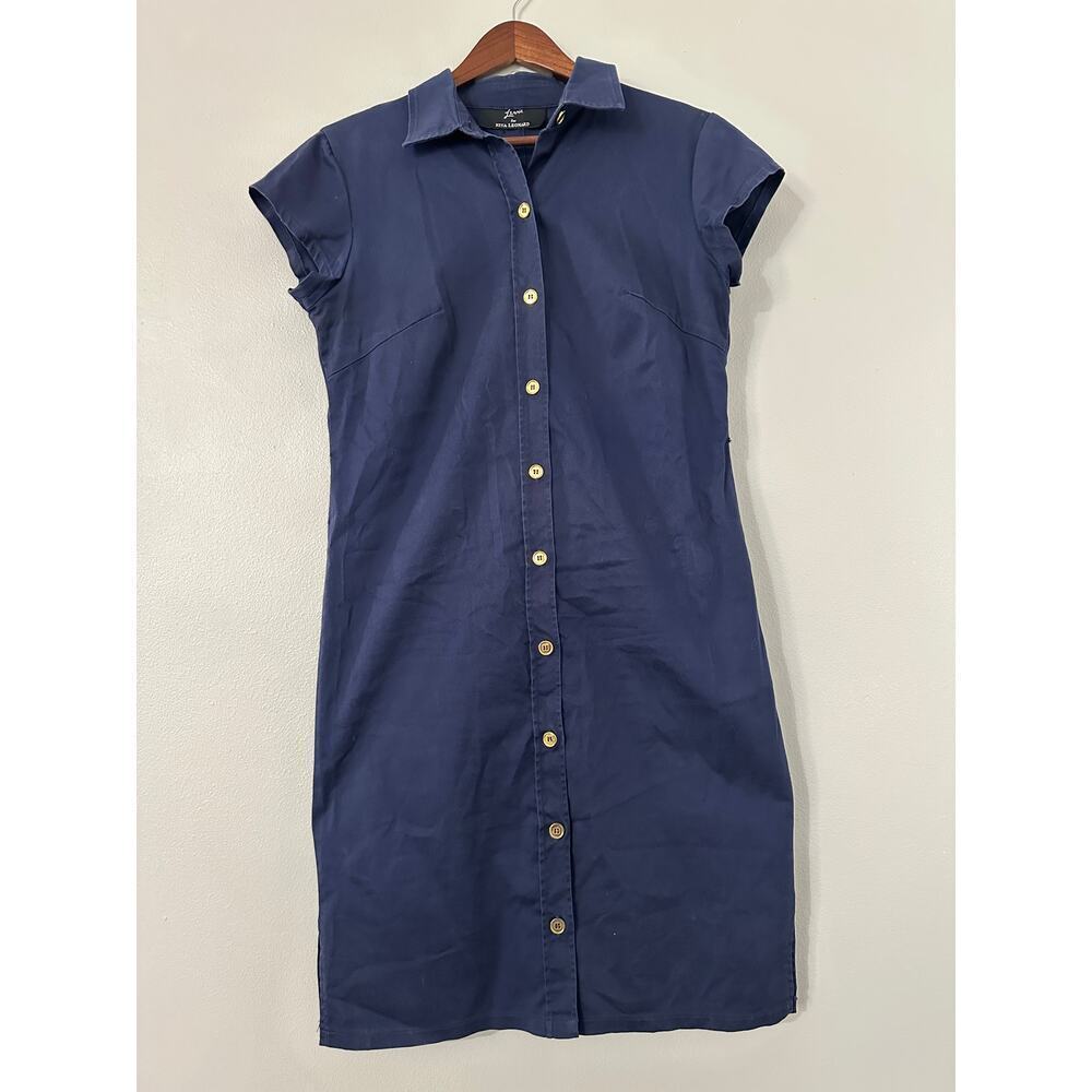 Lemmie for Nina Leonard Midi Shirt Dress sz Small